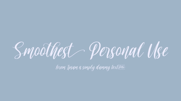 Smoothest Personal Use Font