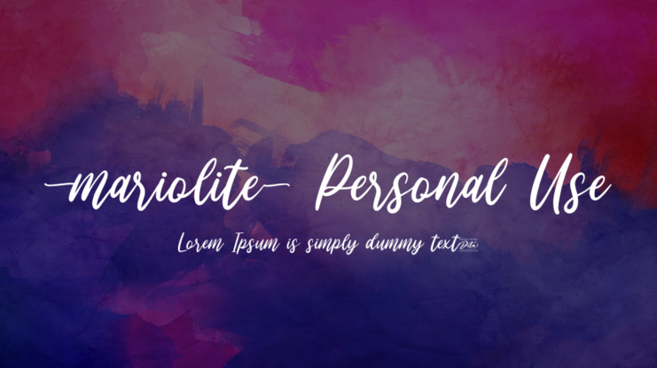 Mariolite Personal Use Font