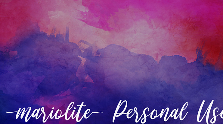 Mariolite Personal Use Font