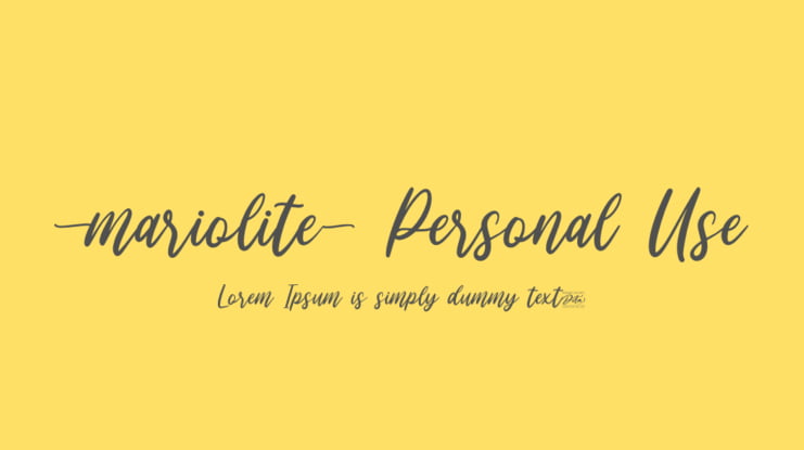 Mariolite Personal Use Font