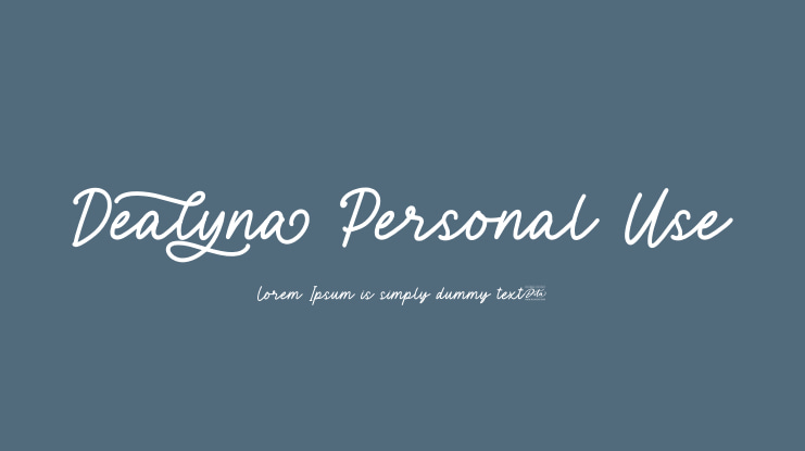 Dealyna Personal Use Font