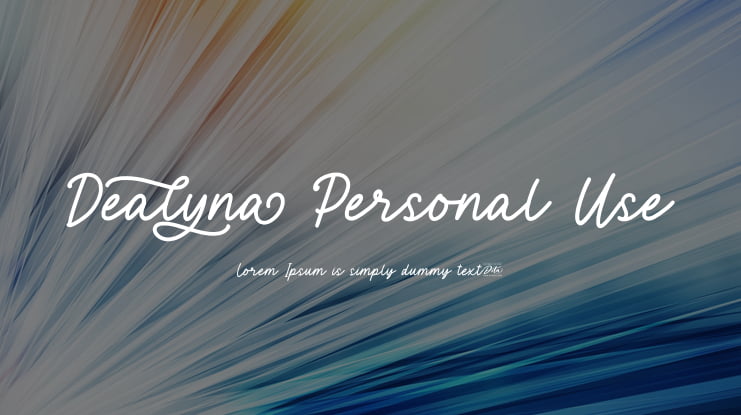 Dealyna Personal Use Font