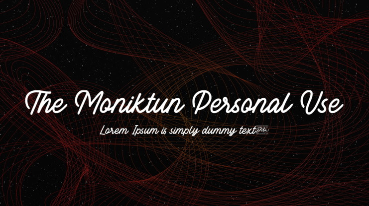 The Moniktun Personal Use Font