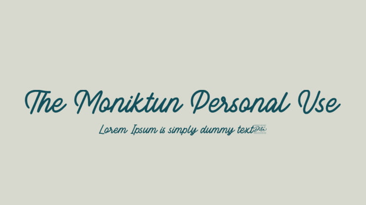The Moniktun Personal Use Font