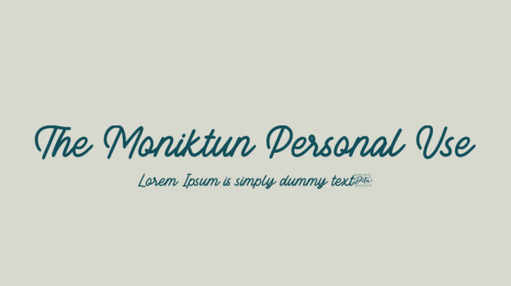 The Moniktun Personal Use Font