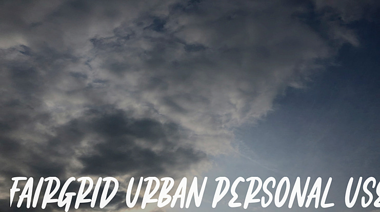 Fairgrid Urban Personal Use Font
