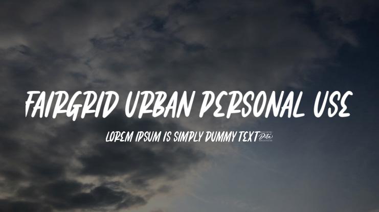 Fairgrid Urban Personal Use Font