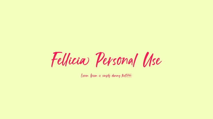 Fellicia Personal Use Font