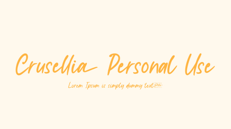 Crusellia Personal Use Font
