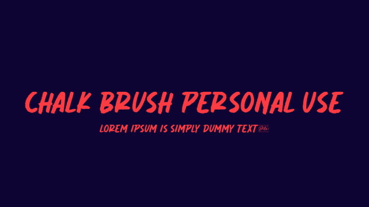 Chalk Brush Personal Use Font