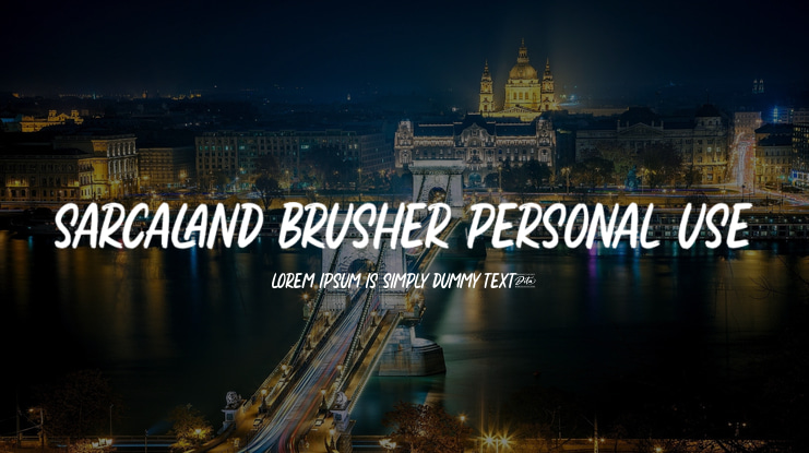 Sarcaland Brusher Personal Use Font
