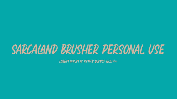 Sarcaland Brusher Personal Use Font