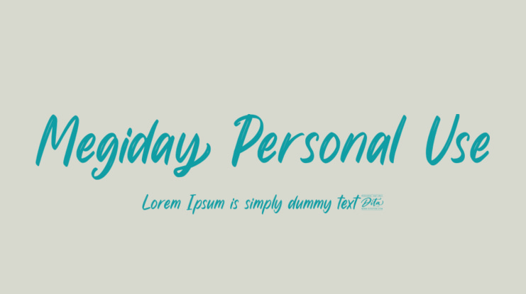 Megiday Personal Use Font