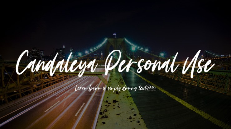 Candaleya Personal Use Font