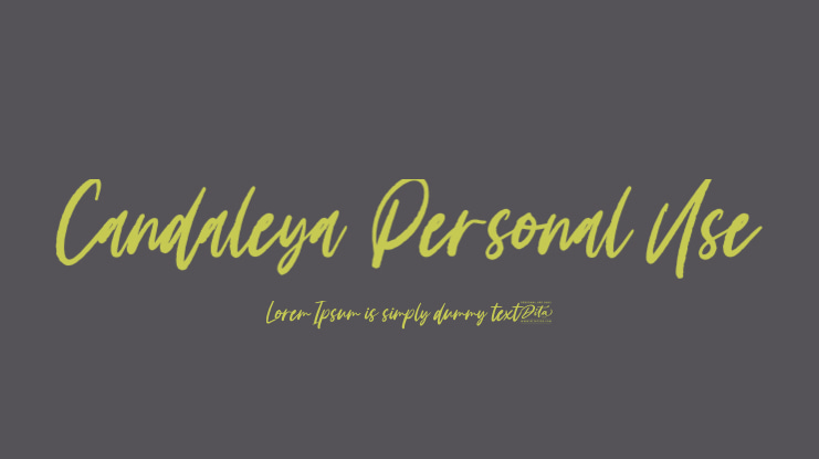 Candaleya Personal Use Font