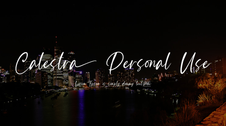 Calestra Personal Use Font