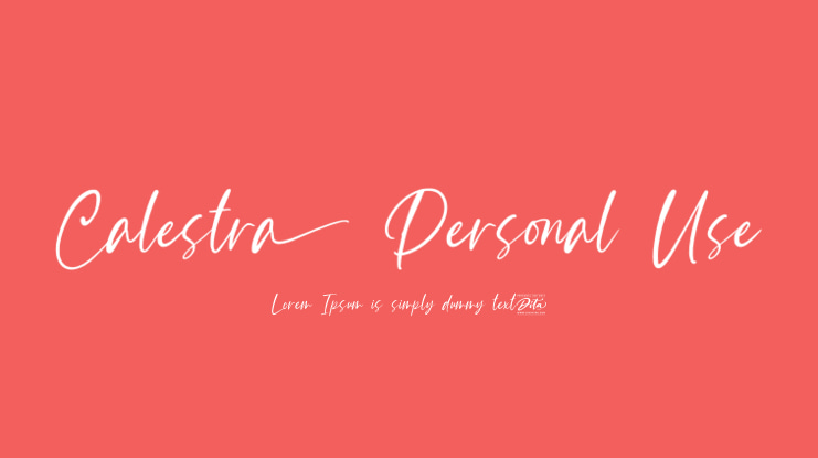 Calestra Personal Use Font