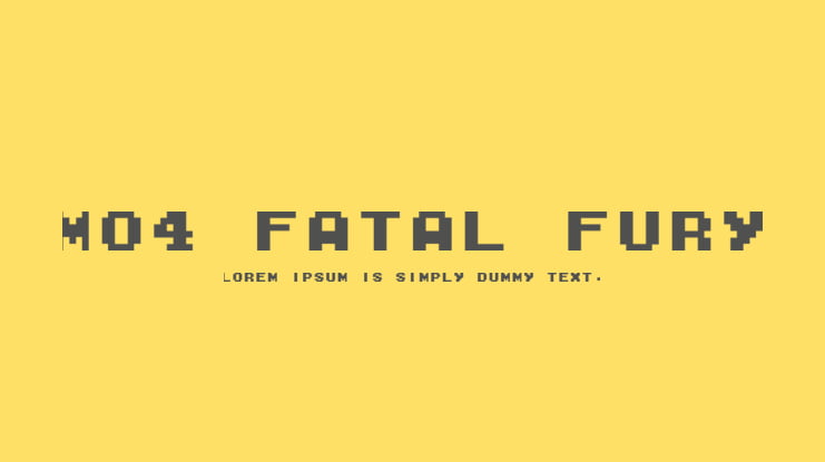 M04 Fatal Fury Font Family