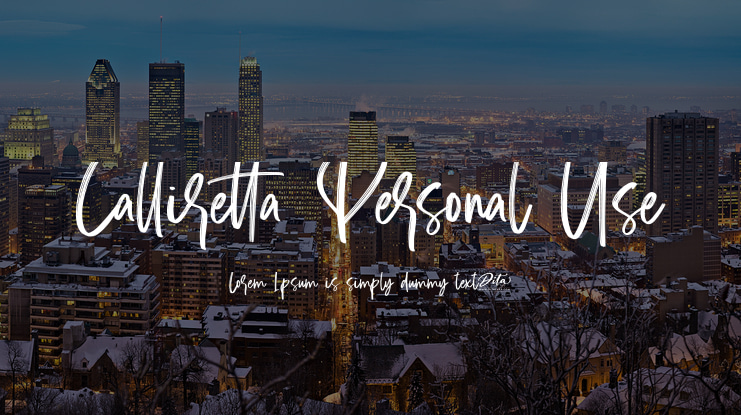 Calliretta Personal Use Font
