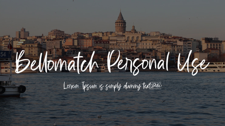Bellomatch Personal Use Font