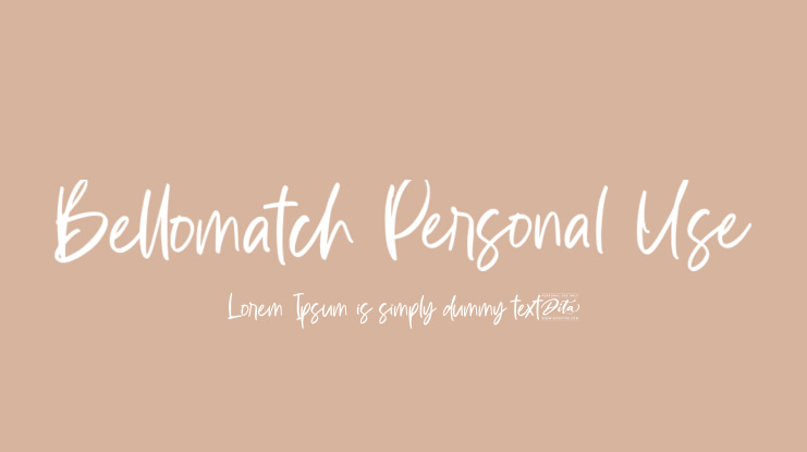 Bellomatch Personal Use Font