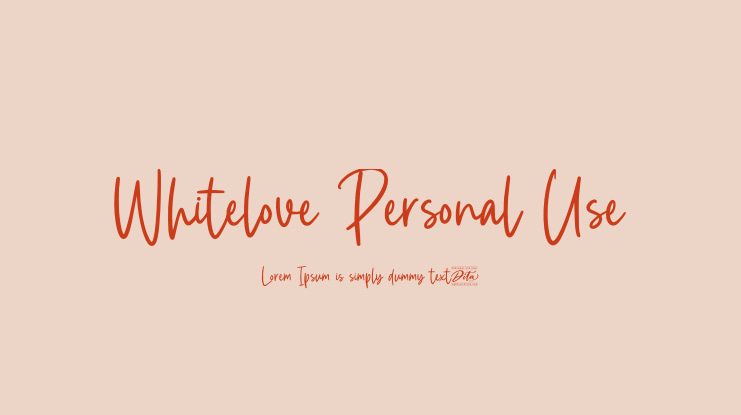 Whitelove Personal Use Font