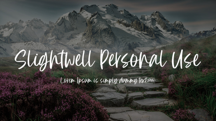 Slightwell Personal Use Font
