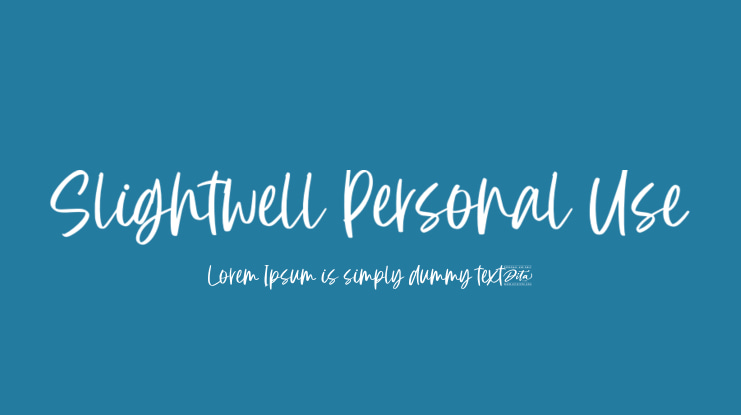 Slightwell Personal Use Font