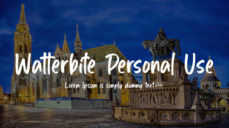 Watterbite Personal Use Font