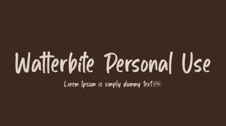 Watterbite Personal Use Font