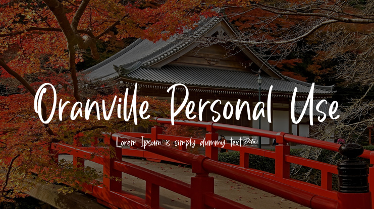 Oranville Personal Use Font