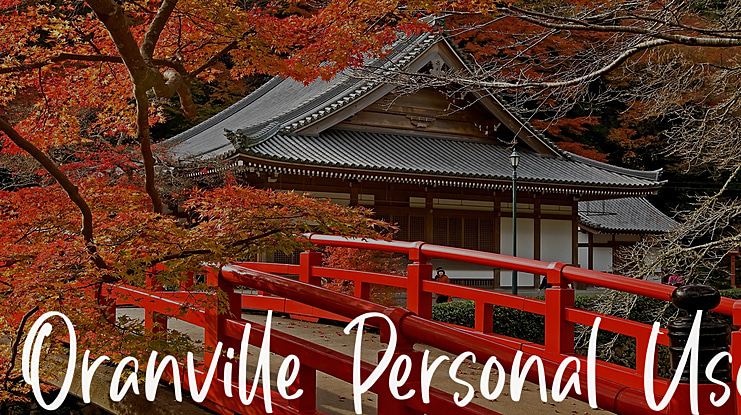 Oranville Personal Use Font