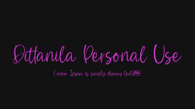 Dittanila Personal Use Font