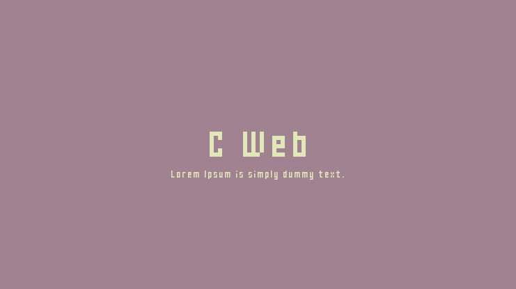 C Web Font Family