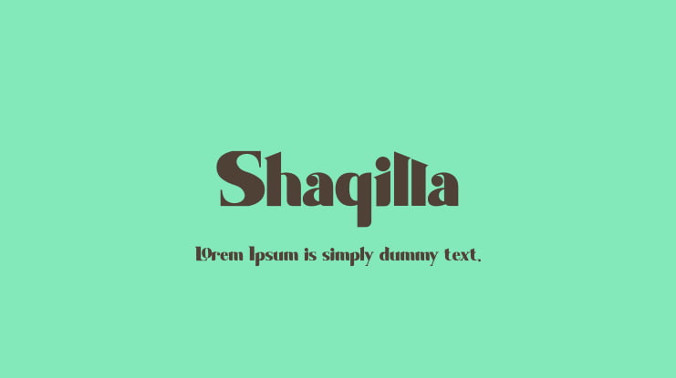 Shaqilla Font