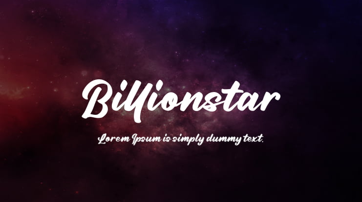 Billionstar Font
