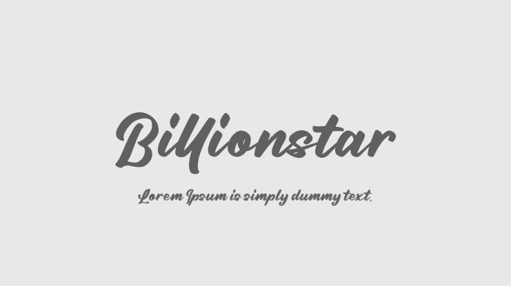 Billionstar Font