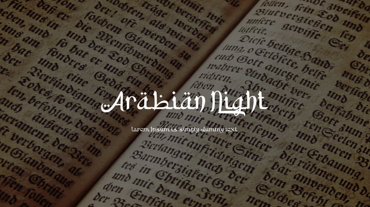 Arabian Night Font