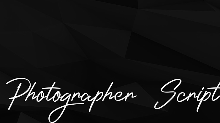 Photographer_Script Font