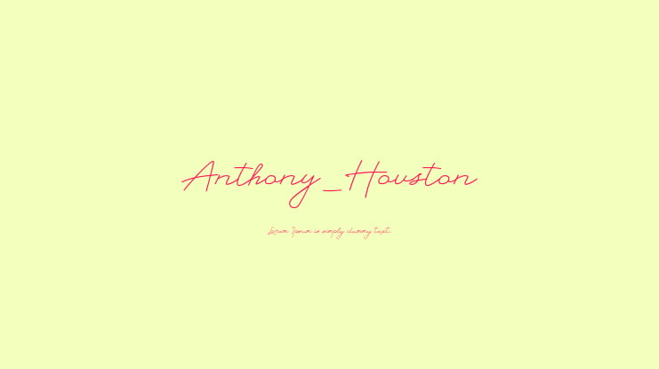 Anthony_Houston Font