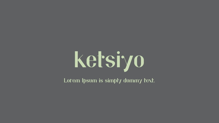 Ketsiyo Font
