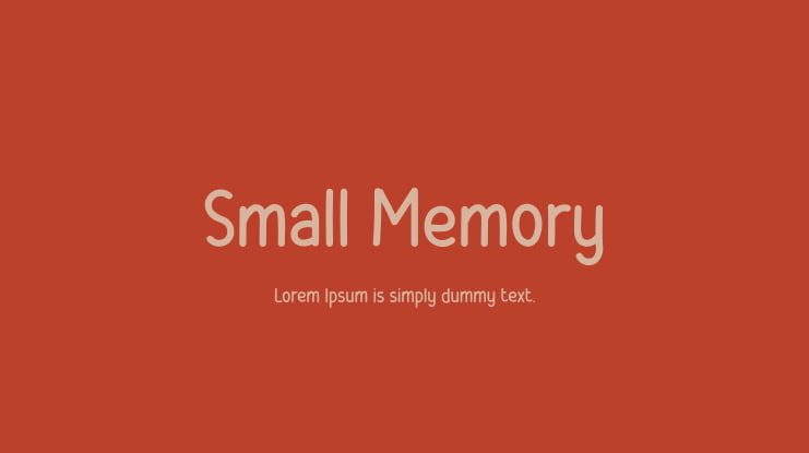 Small Memory Font