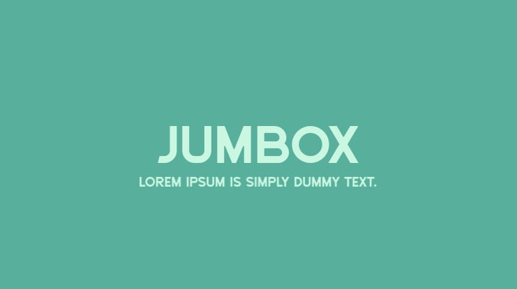 Jumbox Font Family