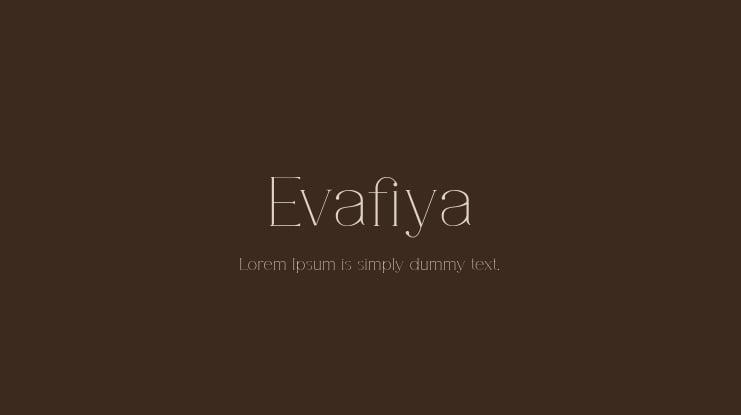 Evafiya Font