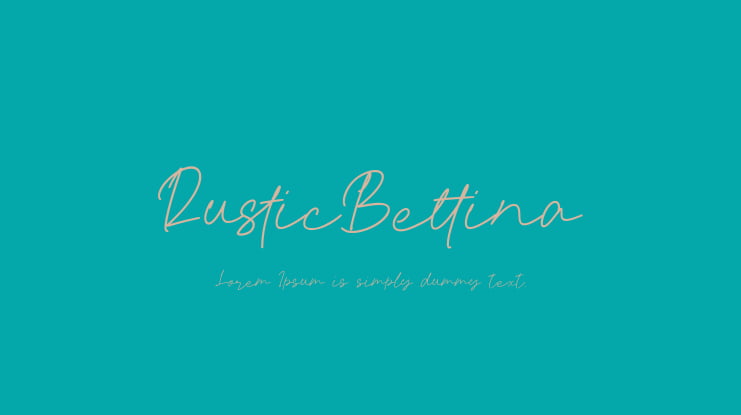 RusticBettina Font