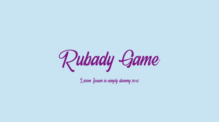 Rubady Game Font