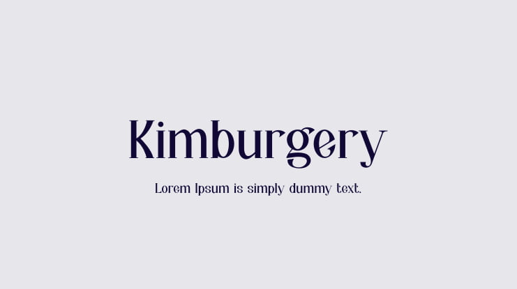 Kimburgery Font