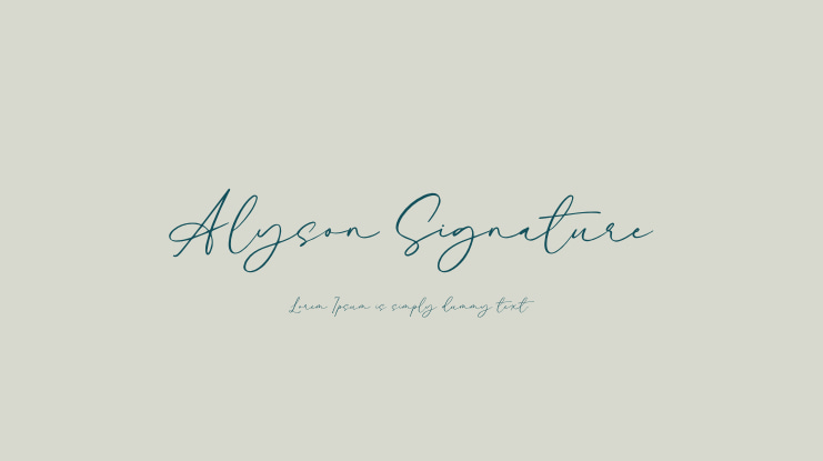 Alyson Signature Font