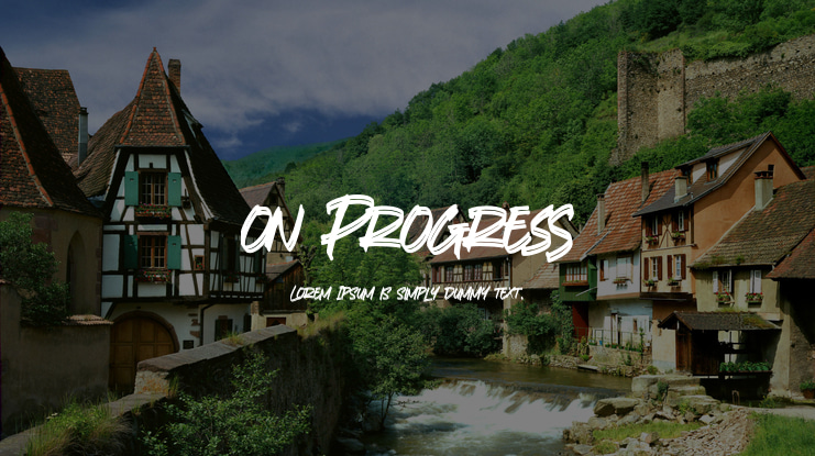 on Progress Font