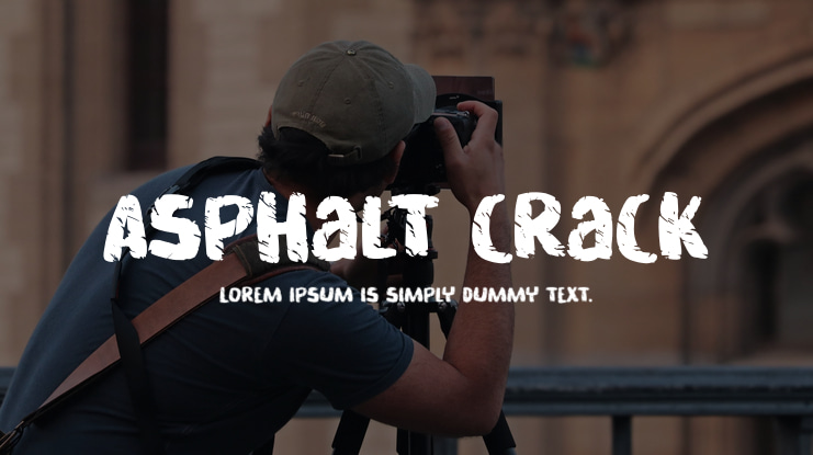 Asphalt crack Font